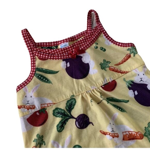 Produce & Bunny Print Nick & Nora Sleep Top 6 - Picture 3 of 5